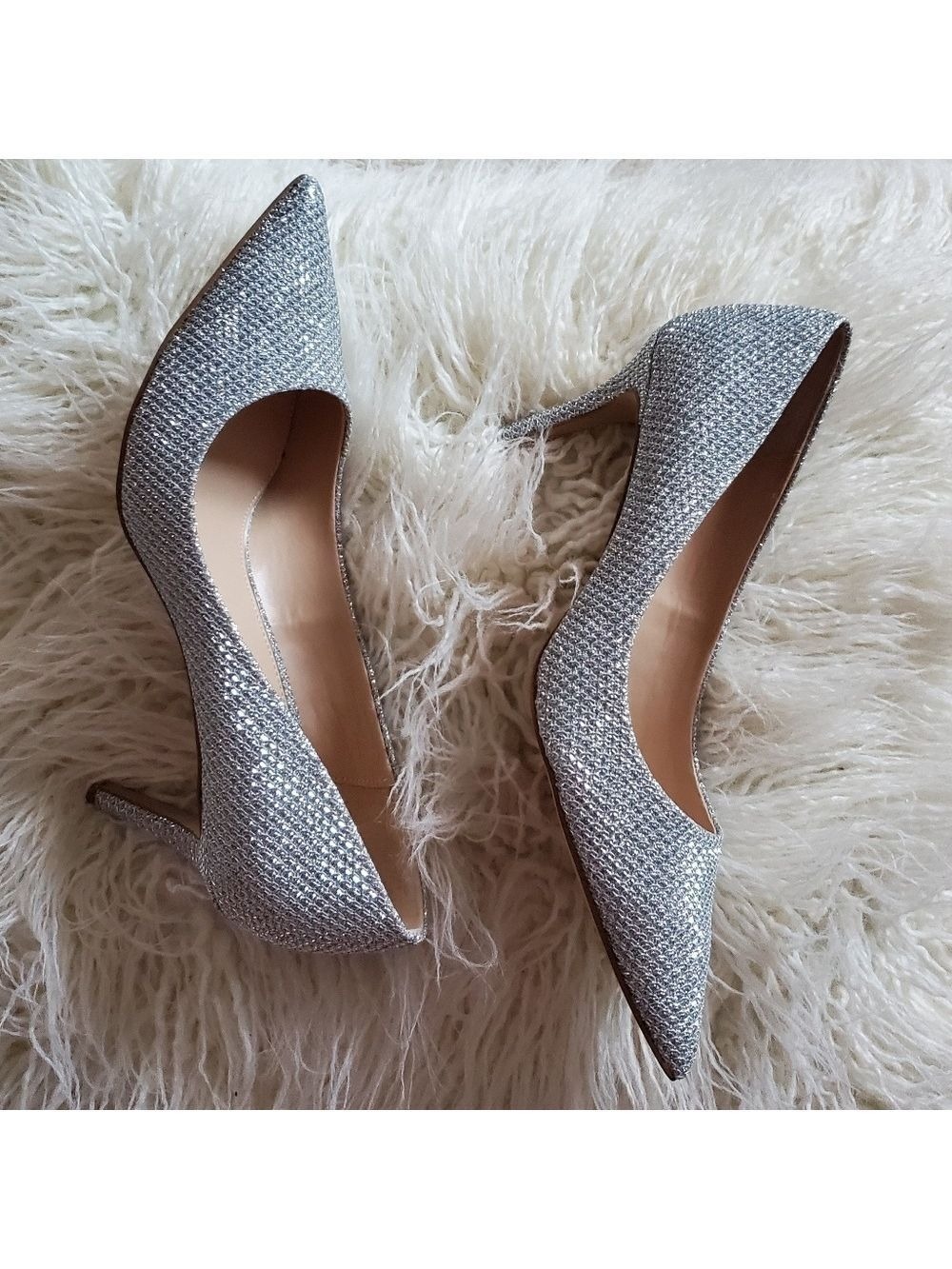 Badgley Mischka Rudy Pump Silver Glitter - Picture 5 of 7